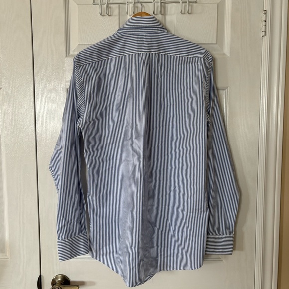 Men’s Blue Striped Dress shirt slim fit, stretch non-iron - Picture 7 of 7